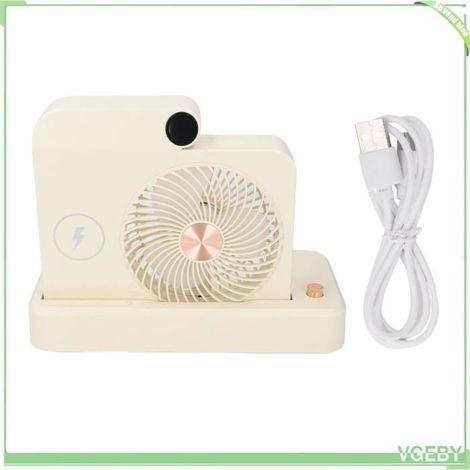 Ventilateur de bureau - FAFEICY - Modèle pliable - Base de charge sans fil - 100 vitesses - Batterie 2400 mAh (1/5)