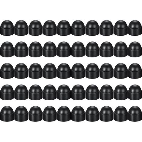 50 pièces Cache écrous M8 Cache vis en plastique Cache ecrou Cache de Finition de Protection et Sécurité pour recouvrir les écrous et les têtes de vis hexagonales