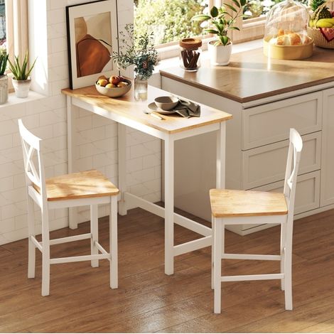 Tavolo alto cucina in legno di caucciù 108x48 cm OKMYHOME (1/5)