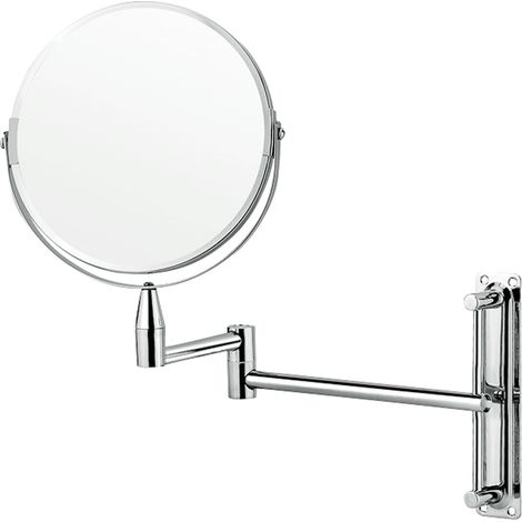 Miroir courtoisie mural Ø 20 cm chromé - Was Germany