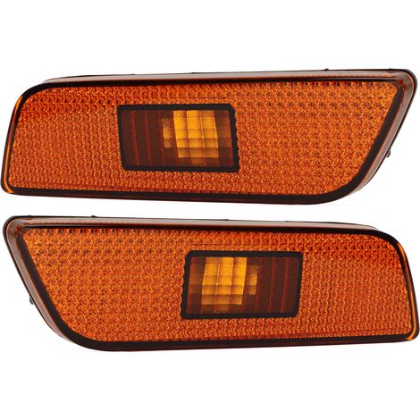 Paire de feux de position avant 30744360, clignotants latéraux gauche et droit sans ampoules, compatible Volvo S80 2002-2006, couleur jaune, optique de gabarit. (1/5)