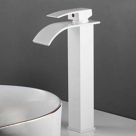 White 1-hole single-lever basin tap – Modern and elegant bathroom mixer tap (1/5)