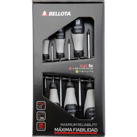 Jeu de 6 tournevis d'électricien BELLOTA - 66291ELEC