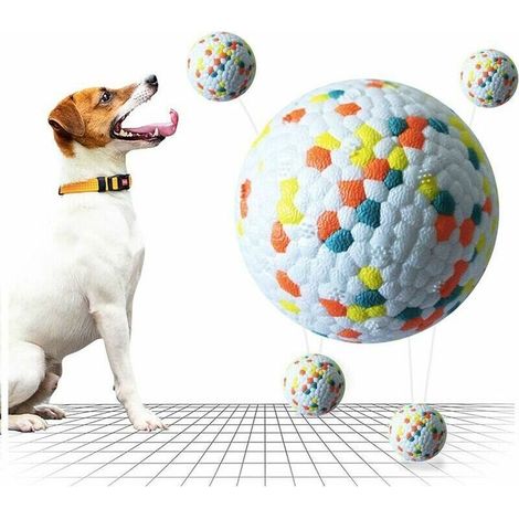 balle pour chien, balle pour chien en caoutchouc, balle pour chien indestructible, jouet à mâcher en caoutchouc dur, brosse à dents, jeux, exercices (1/5)