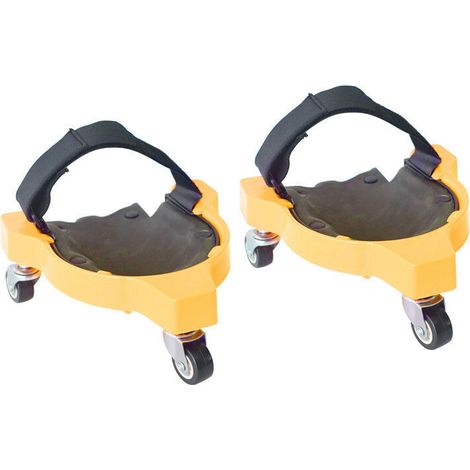 (2 pièces,jaune)Genouillères à roulettes, genouillères flexibles avec roulettes pour jardin, chantier de construction (1/5)