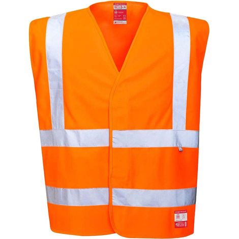 Gilet Portwest Bizflame EN ISO 14116 ignifugo ad alta visibilità Arancione SM (1/2)