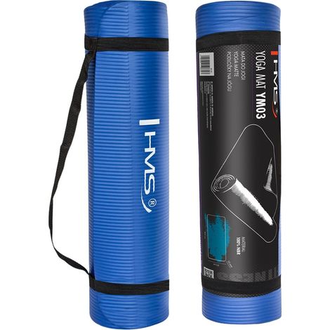 Yogamatte, rutschfest, 6 mm dick, blau