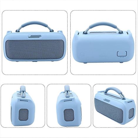 Silikonhülle für SoundLink Max-Lautsprecher, Tragetasche mit Schultergurt, blau (1/5)