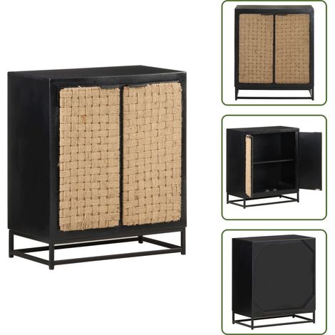 Buffet 60x35x70 cm Bois de manguier massif - Buffet Industriel - Meuble De Rangement - Buffet En Bois - Mobilier Design - Meubles Salón (1/5)