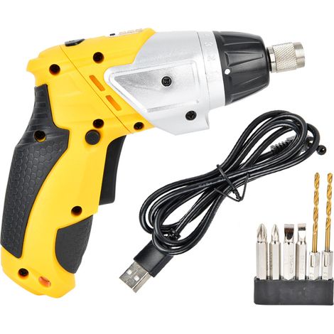 Tournevis Électrique Sans Fil - 3,6 V - Mandrin Auto-bloquant - 6+1 Vitesses - LED Intégrée - Pour Vis et Perçage - 1 Pièce (1/5)