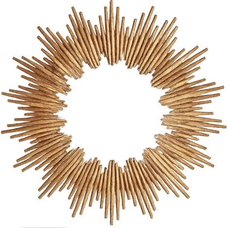 Miroir mural rond style colonial SIDEN - Ø 120cm
