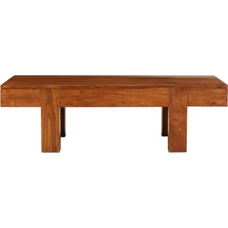 Maison Exclusive - Couchtisch Massivholz mit Honigfarbenem Finish