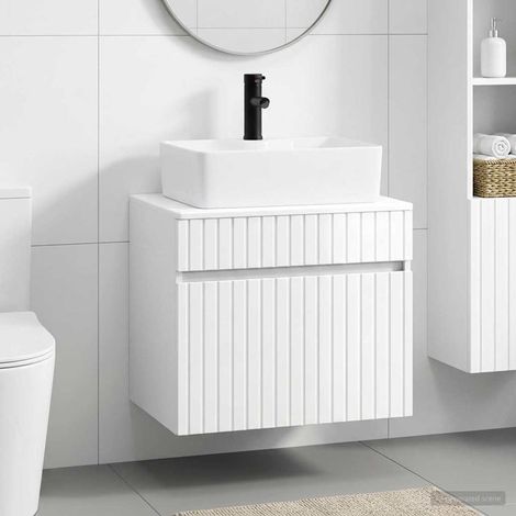 Beyamis Ensemble de meubles de salle de bain blanc brillant (1/5)