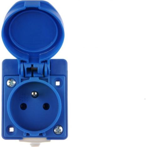 Presa da pannello 10/16A 2P+Z 230V IP54 blu /con scatola/ 104-0hp