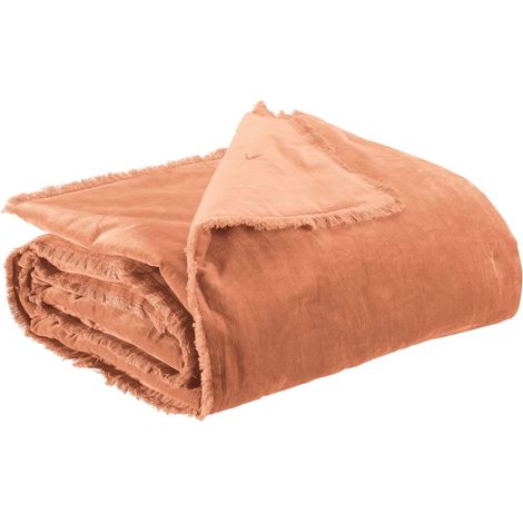VIVARAISE - Plaid uni Vivaraise Fara - 135 x 200 cm (Housse 100% coton, Garnissage 100% polyester) (1/5)