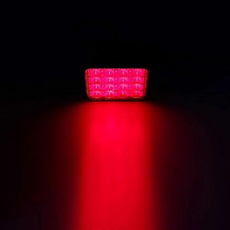 Projecteur de travail LED rouge pour voiture, 4x4, tout-terrain, MINI, 48 W, 16 SMD, 12 V, feux de jour, antibrouillards, camions, motos et autres véhicules. (1/5)