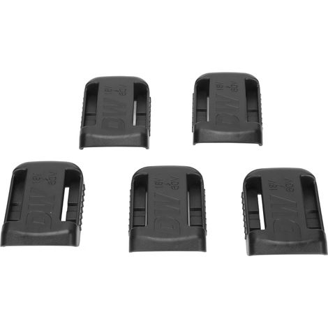5 pièces Support pour Batterie au Lithium - Rack de Stockage Portable pour Outils Électriques avec Fixations à Trous Fraisés pour Batterie DW Black (1/5)