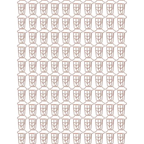100 trombones métal originaux forme tasse de café rose réutilisables, mini trombones décoratifs pour bureau école maison (1/5)