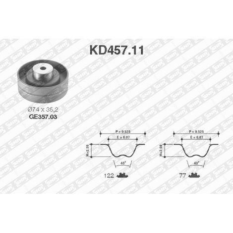 Kits de distribution - KD457.11 - SNR - Compatible avec véhicule Volkswagen