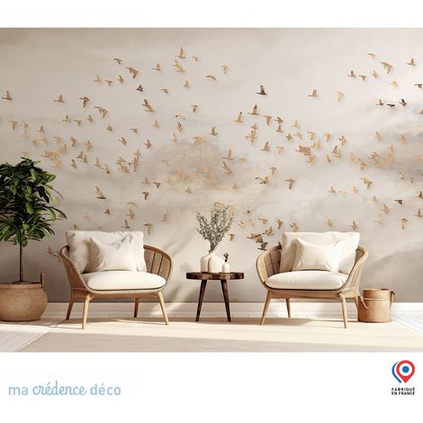 Papier peint : Oiseaux et ciel - Intissé - 200 cm - 280 cm (1/5)