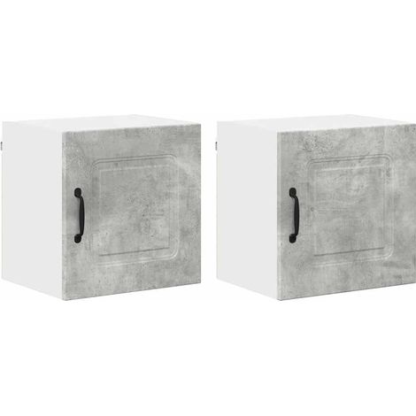 Meuble mural de cuisine,Armoire de cuisine 2 pcs Gris béton 40 x 31 x 40 cm CFW46711 (1/5)