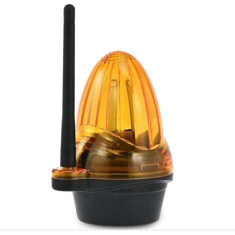 Feu Clignotant Lampe d'Avertissement Universel pour Motorisation Portail 12V-265V AC/DC Feu Stroboscopique de Sécurité à LED Ambre Compatible avec Moteurs de Portail Coulissant/Battant (1/5)