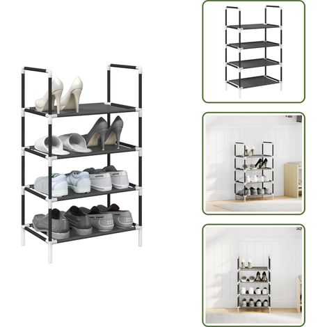 vidaXL Étagère à chaussures 4 niveaux 44x28x77 cm tissu non-tissé