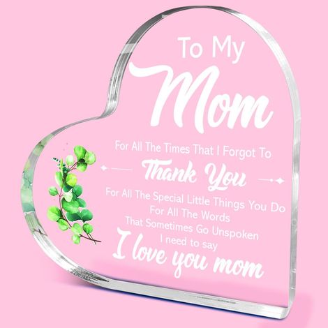 Plaque décorative cœur en acrylique à poser bureau, idée cadeau souvenir（10 cm) (1/4)