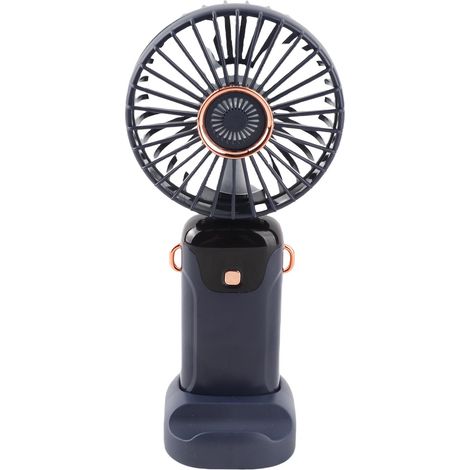 Ortviai Ventilateur portable SL608 avec écran LED, 5 vitesses, batterie 3000 mAh, silencieux et pliable