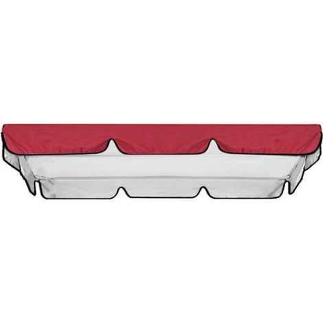 Couverture Pour Balançoire - Imperméable Polyester 190T Argenté - Pour Balançoire Extérieure 3 Places - 164 x 114 cm - Rouge (1/5)