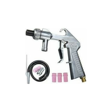 Sableuse pneumatique Pistolet de sablage Pneumatique Sableuse Décapage + 4x Céramique Buse 4/5/6/7mm (1/3)