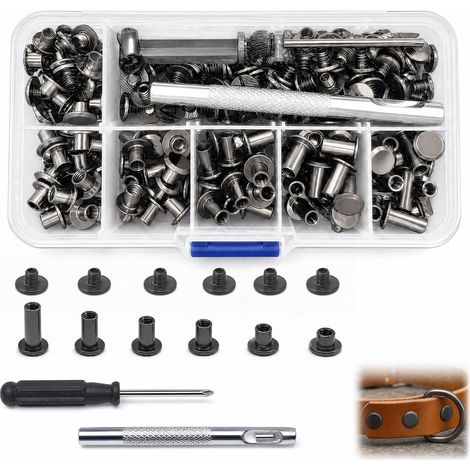 Vis à Chicago, Vis Assortiment Kits, Rivets pour Cuir Cruciforme (1/5)