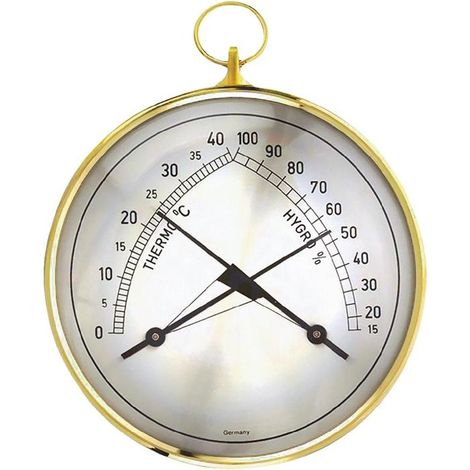 Hygromètre thermomètre Plage de mesure de 0 à 40°C / air de 15 T.35mm anneau en laiton (1/5)
