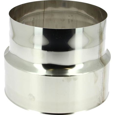 TEN – Réduction inox 304 femelle x mâle Ø200/180 – Raccord fumisterie pour gaz, fuel, bois et charbon – Usage professionnel
