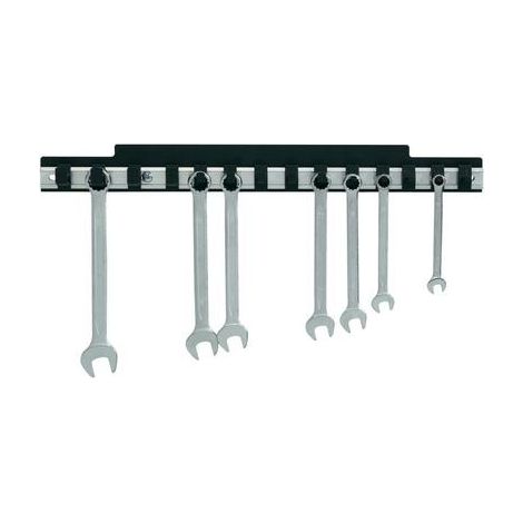 Toolcraft – Porte-clés alu 14 emplacements – Fixation murale – Rangement pour 14 outils – Dimensions 48x435mm