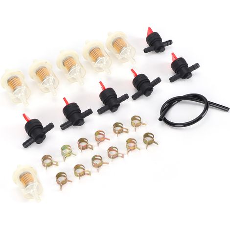 Collier de serrage pour vanne d'arrêt de réservoir d'essence, filtre à carburant, kit de conduite de carburant, accessoire pour tondeuse à gazon et débroussailleuse (1/5)
