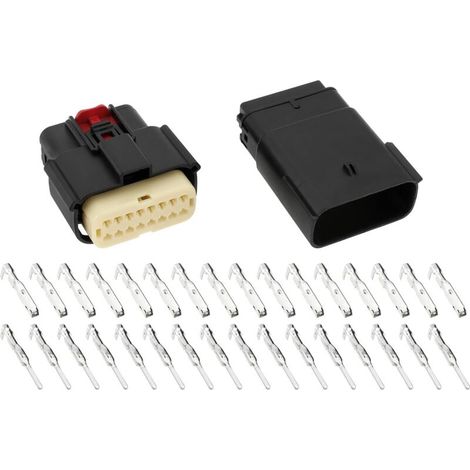 1 Jeu de Connecteurs de Fils à 16 Broches pour Lampe Automobile Modèle MX150 Connecteur Mâle Femelle à 16 Broches avec Bornes Compatible avec Molex (1/5)