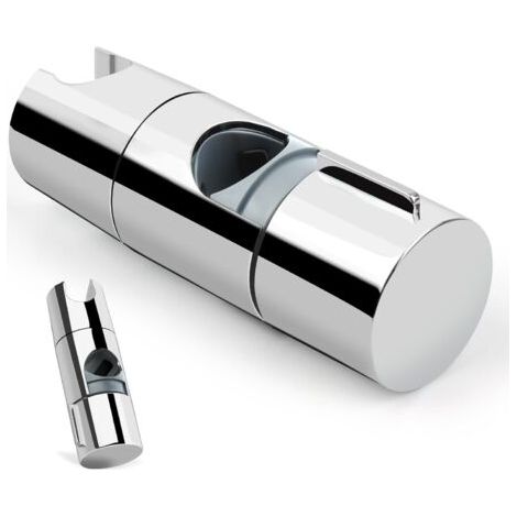 QORVA-Support de douche, support de douche à main remplaçable, support de pommeau de douche, compatible avec tringle de douche, support de douche sans perçage pour salle de bain, ABS chromé