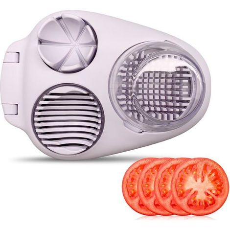 Ecleanfy - Coupe-œufs multifonctionnel avec 3 modes de coupe convient également pour couper les fruits et légumes. Violet. (1/5)