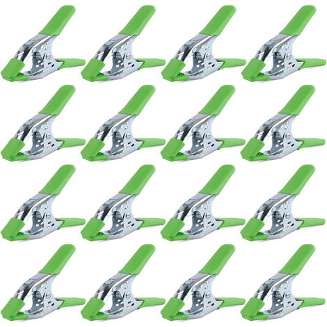 Pinces à ressort en métal robustes, pinces à bâche, pinces à ressort en toile, 15 cm, paquet de 16 (1/5)