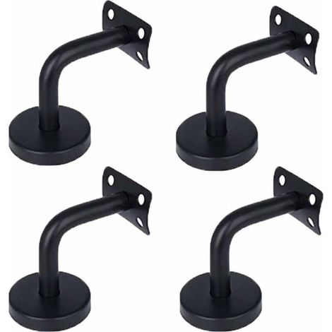 Supports de Main Courante, 4 Pièces Acier Inoxydable Main Courante Support, pour Support de Couloir de Mains Courantes de Mur Intérieur Loft Main Courante Escalier (60 X 60mm) (1/5)