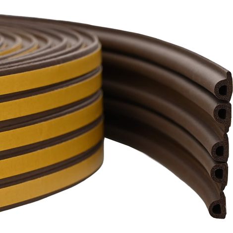 Sello de ventana autoadhesivo Marrón 9 x 6 mm 12 m Espuma EPDM vidaXL (1/5)