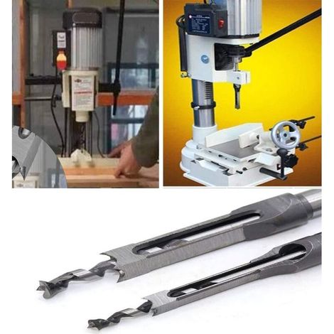 set di punte per sega a mortasa per fori quadrati - Set di punte per trapano per legno fai da te (1/4)