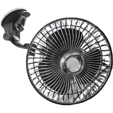 Ventilateur de voiture de 15 cm avec ventouse, puissant ventilateur rotatif automatique à 360° pour la circulation de l'air et le refroidissement des voitures