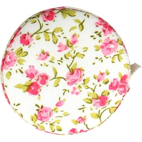 Mètre ruban souple rétractable pour les mesures du corps, longueur, poitrine, taille, coton, motif floral coloré, avec fractures, règle de 150 cm (1/5)