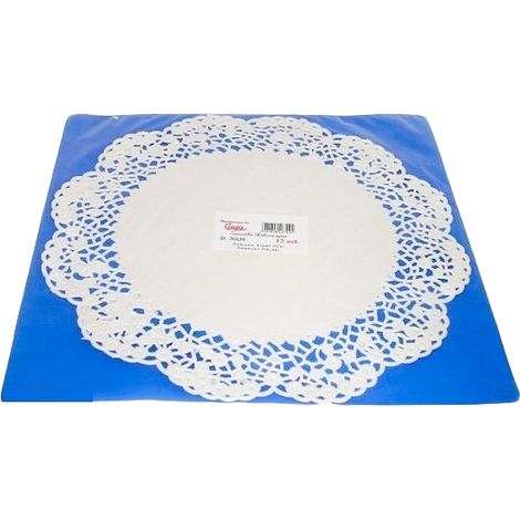 Servilletas de papel y manteles individuales calados de 30 cm, 12 unidades. (1/2)
