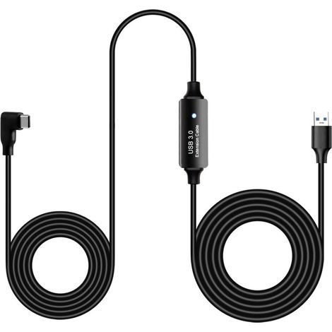 Cable de DonnéEs VR, Cable D'Extension de DonnéEs VR de Type A à Type C pour Casques Quest et Ordinateurs de Jeu (8 M) (1/4)