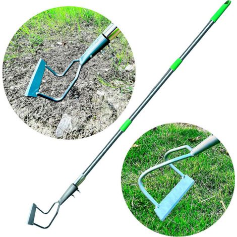 Binette de jardin pour désherbage, outil de jardin amovible à long manche, pelle de nettoyage multifonction (1/5)