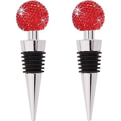 Bouchon À Vin - Alliage De Zinc Et Silicone - Étanchéité Optimale Pour Bouteilles En Verre - Pour Vin Rouge Whisky Champagne Rosé - Lot De 2 (1/5)