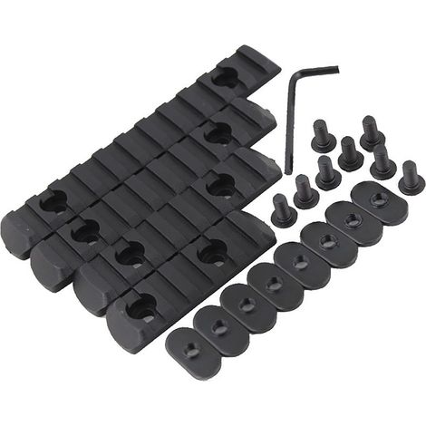 Lot de 4 bandes de guidage décoratives modifiées pour rails de protection en bois, 20 mm, noires. (1/5)